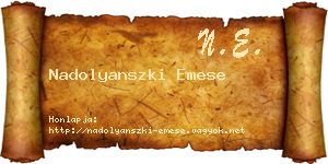 Nadolyanszki Emese névjegykártya